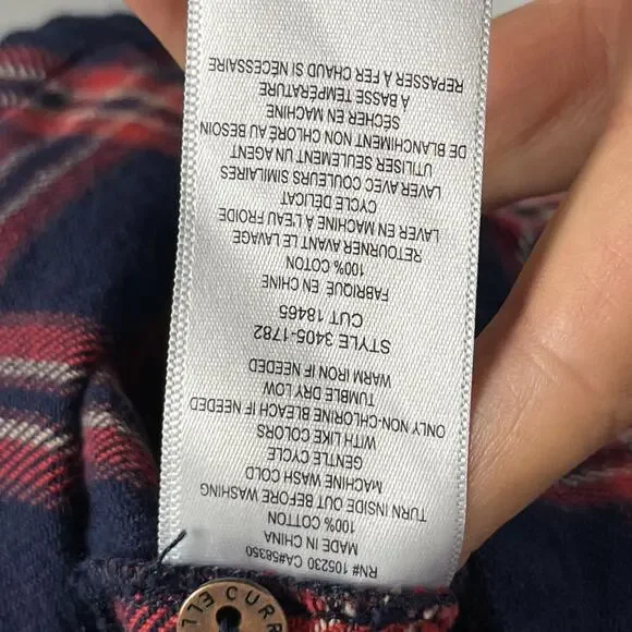 Current Elliott Flannel Dress Women Small Drop Waist Plaid Academia Preppy - Picture 6 of 13